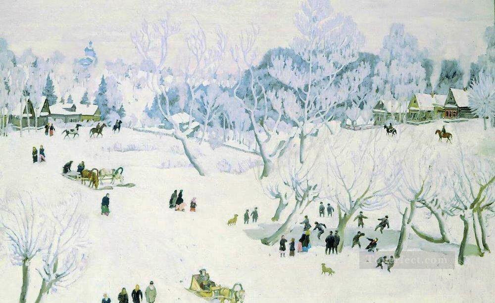 invierno mágico ligachevo 1912 Konstantin Yuon Pintura al óleo